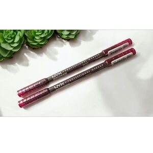 Lot‎ of 2  NYX Powder Louder Brow Pencil # TBP04 Black Cherry/NEW &SEALED